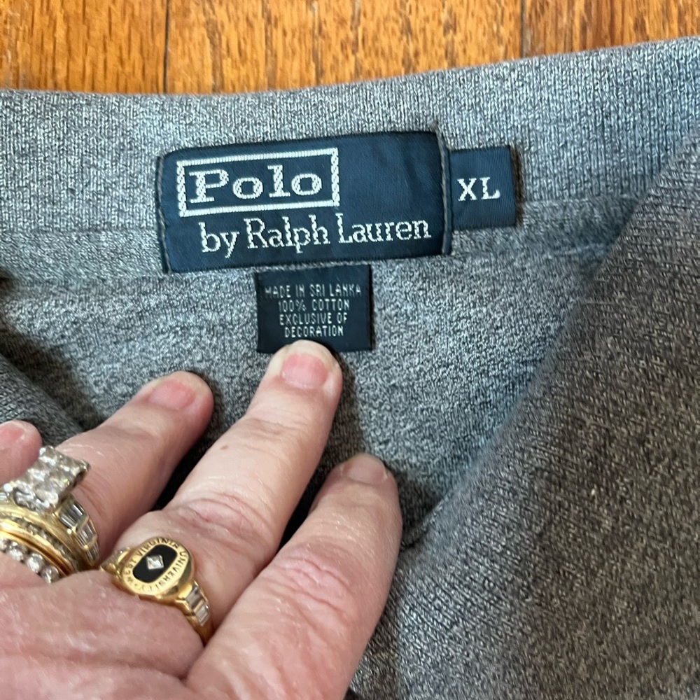 EUC - Men’s Polo by Ralph Lauren, Gray, XL - Picture 6 of 7